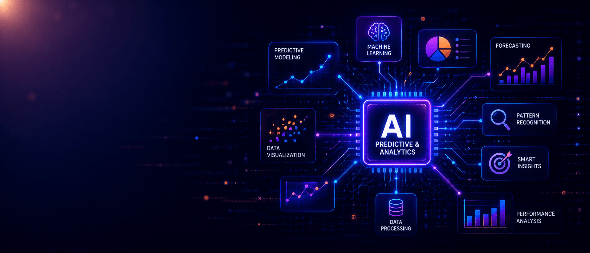 Predictive Analytics AI service hero illustration